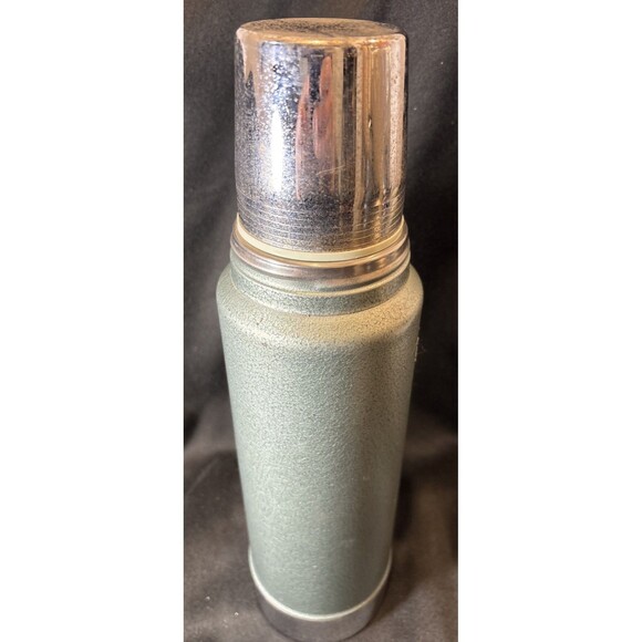 Thermos Other - VTG Aladdin Stanley Thermos A-944C Quart No. 100 Cup No. 11 Stopper Green Steel